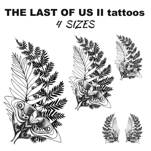 The Last Of Us 2 Ellie Temporary Tattoo for Cosplayers, 4 Different Si - Frenzy Flare